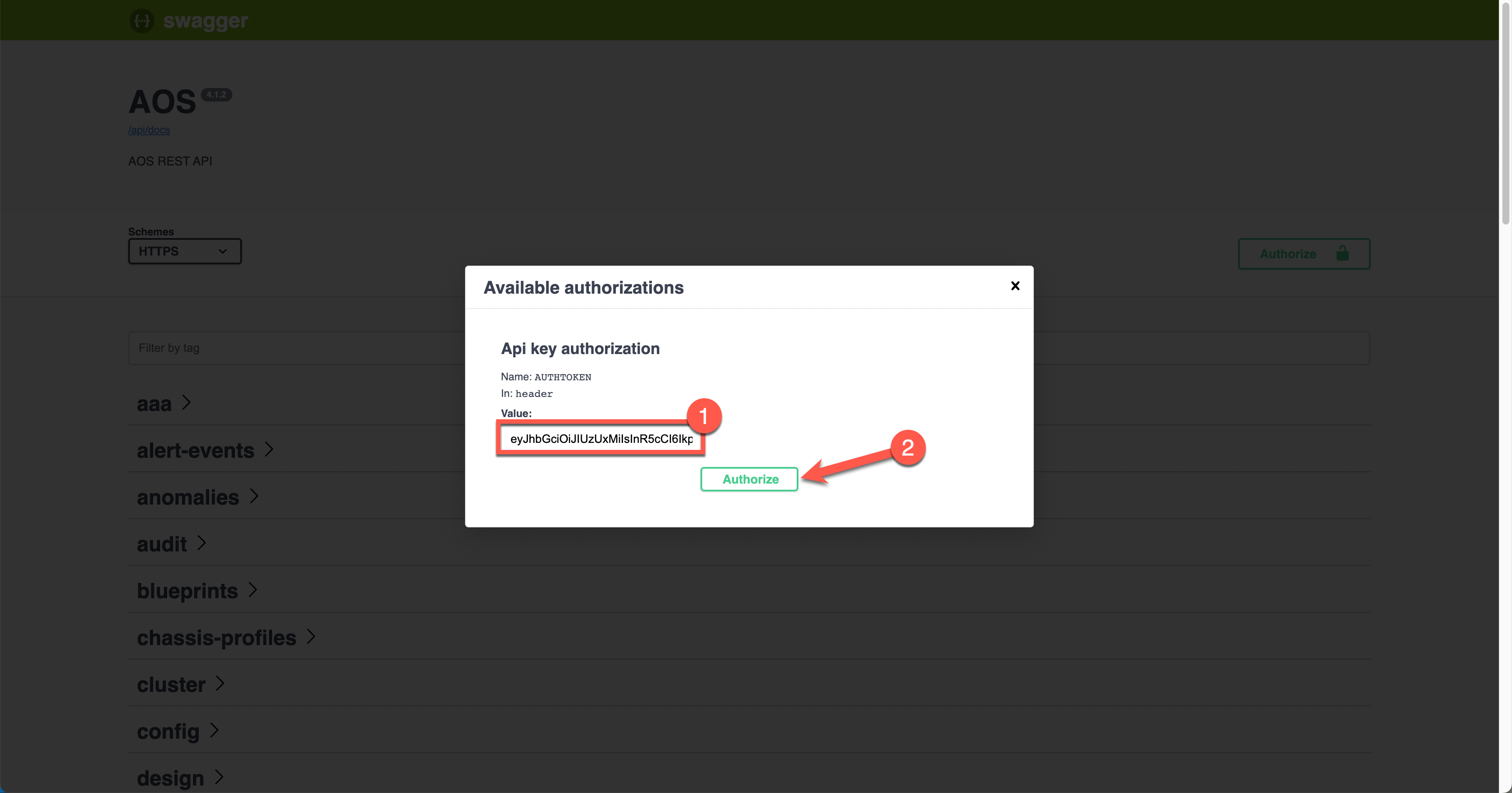 api swagger auth UI 2