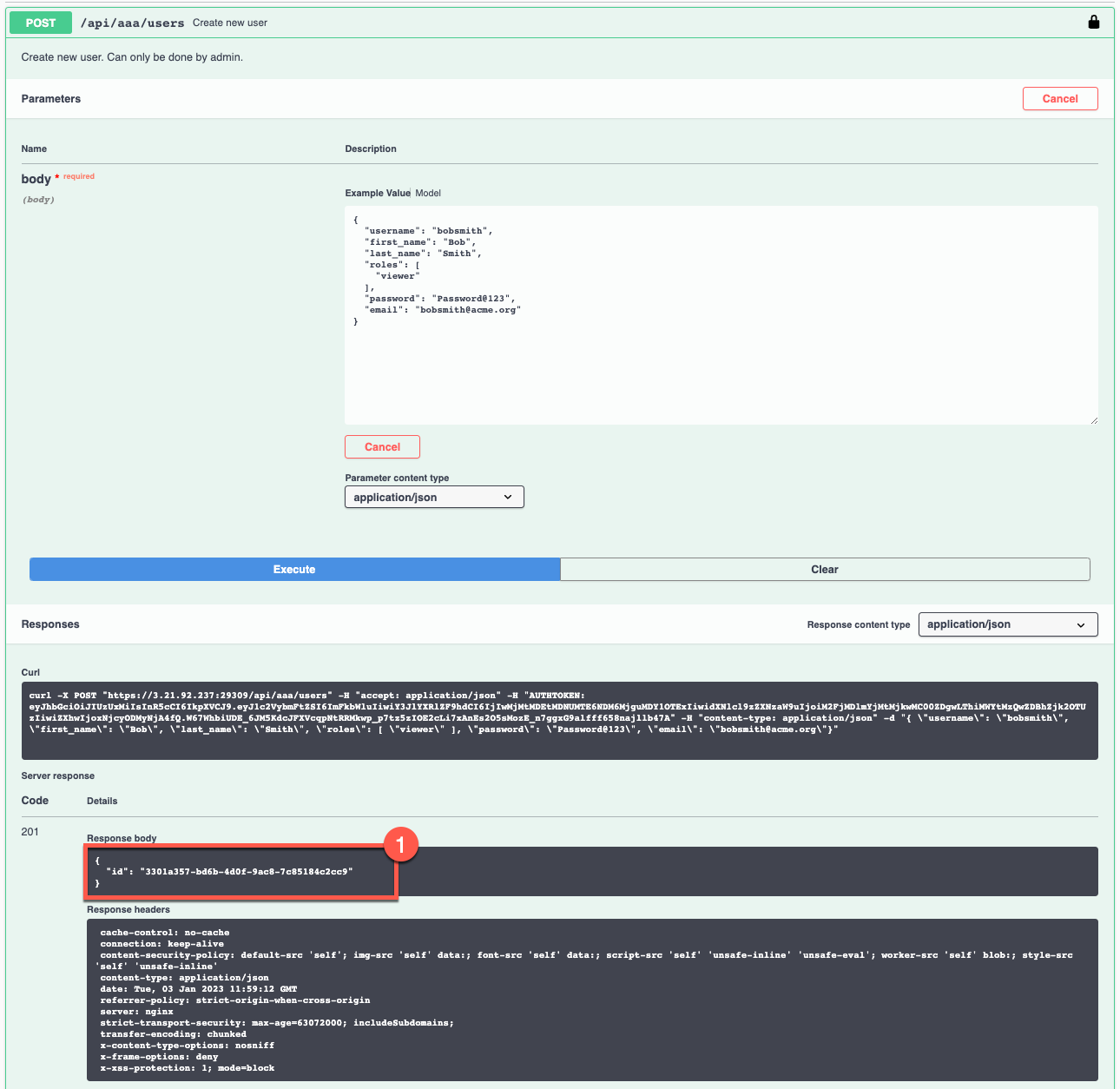 api swagger user creation 2