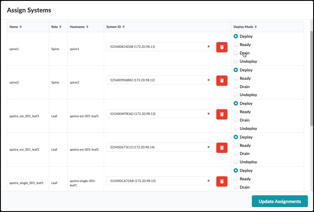 assign system order