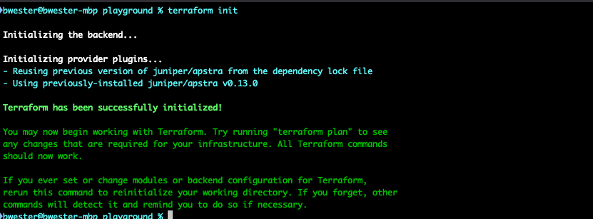 terraform init