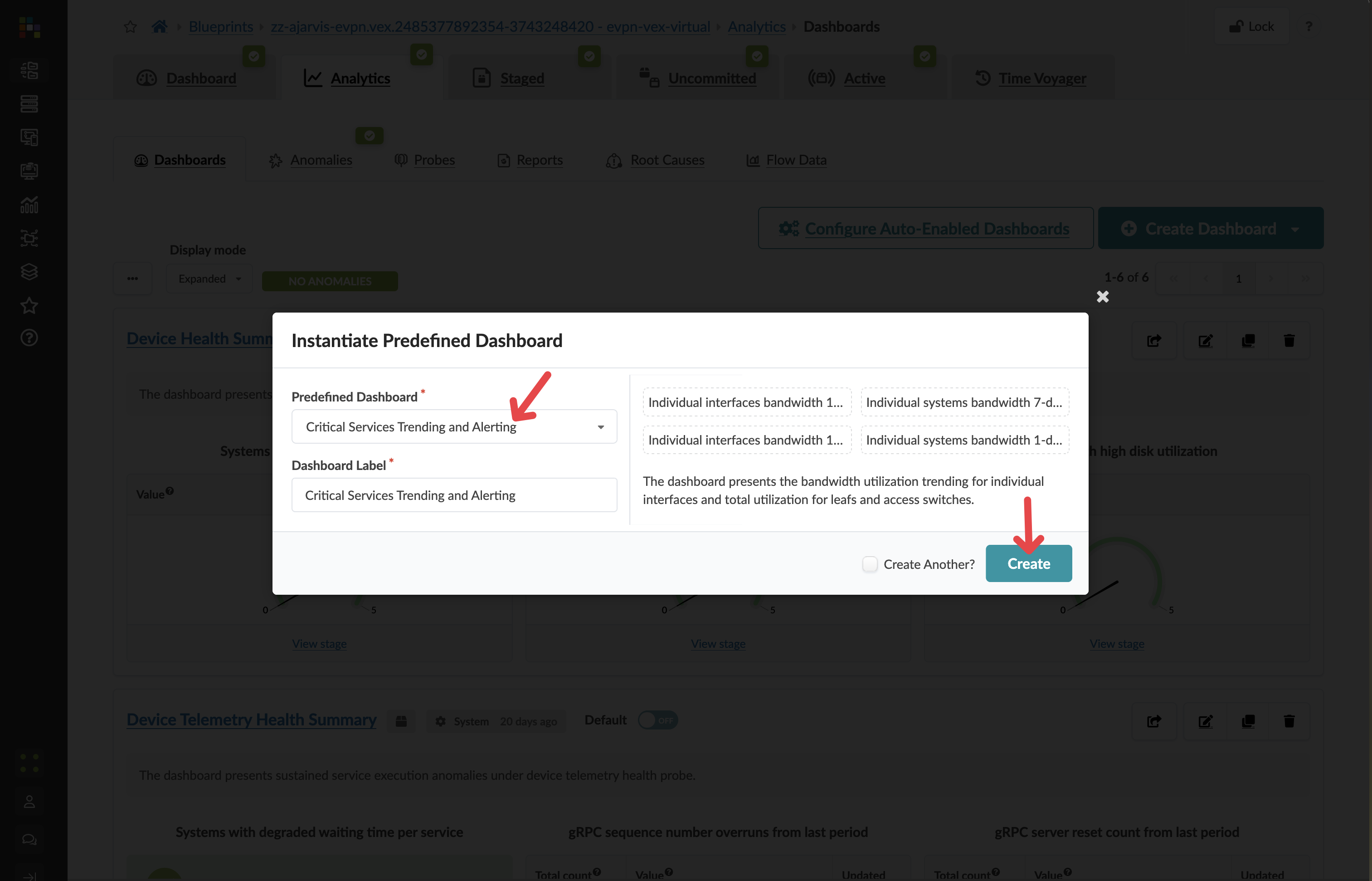 Blueprint Dashboard
