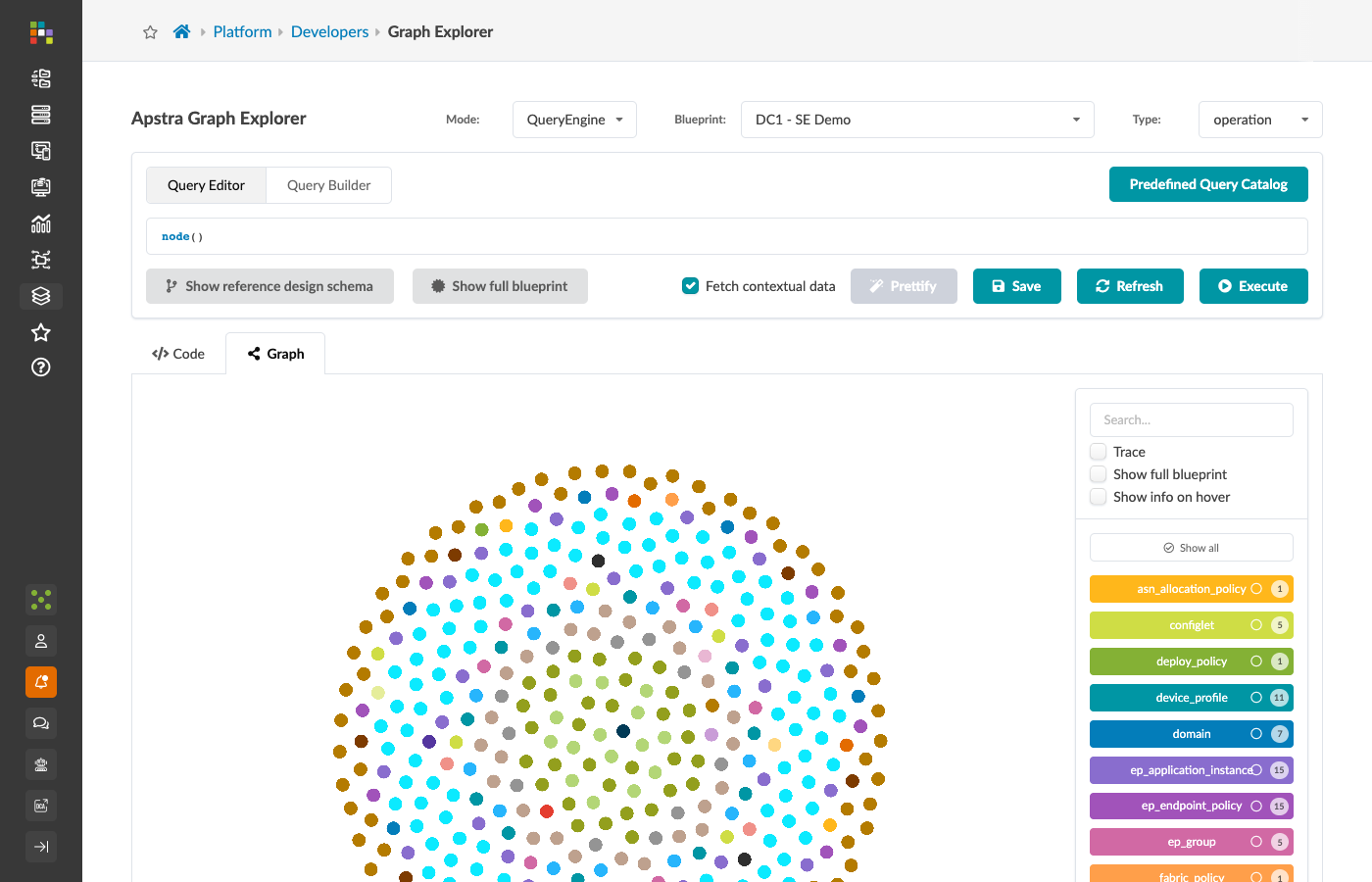 Graph Explorer full canvas — all nodes and relationships rendered