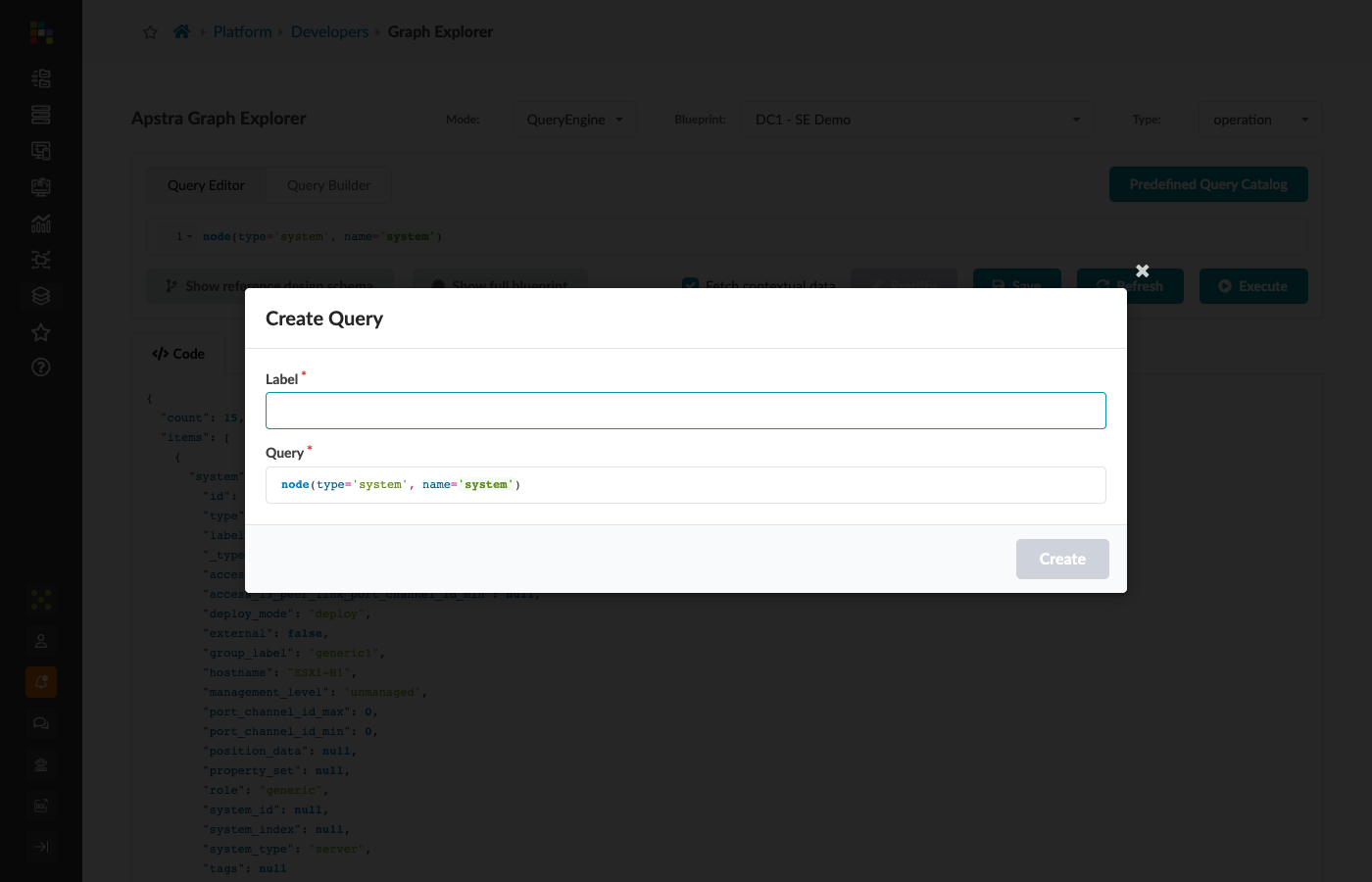 Save Query dialog with name