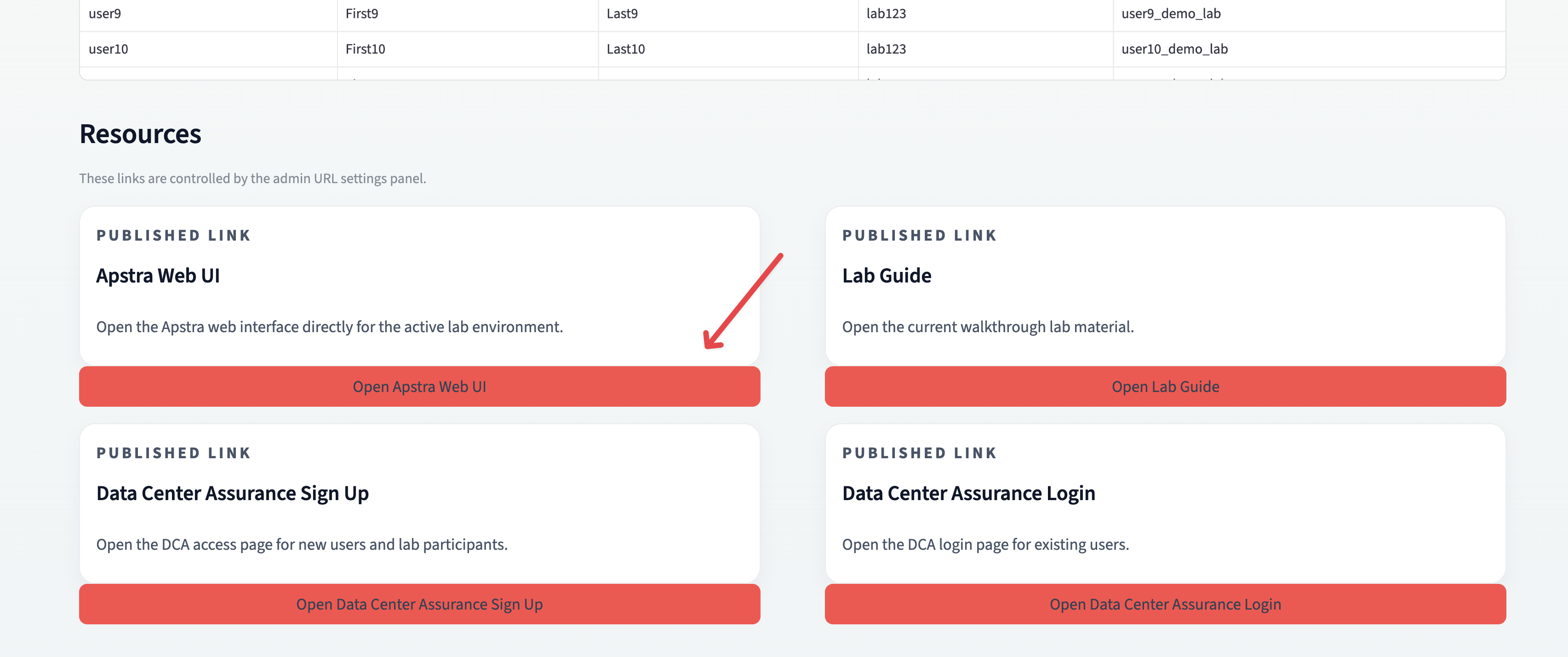 Apstra blueprints page with search bar and navigation controls