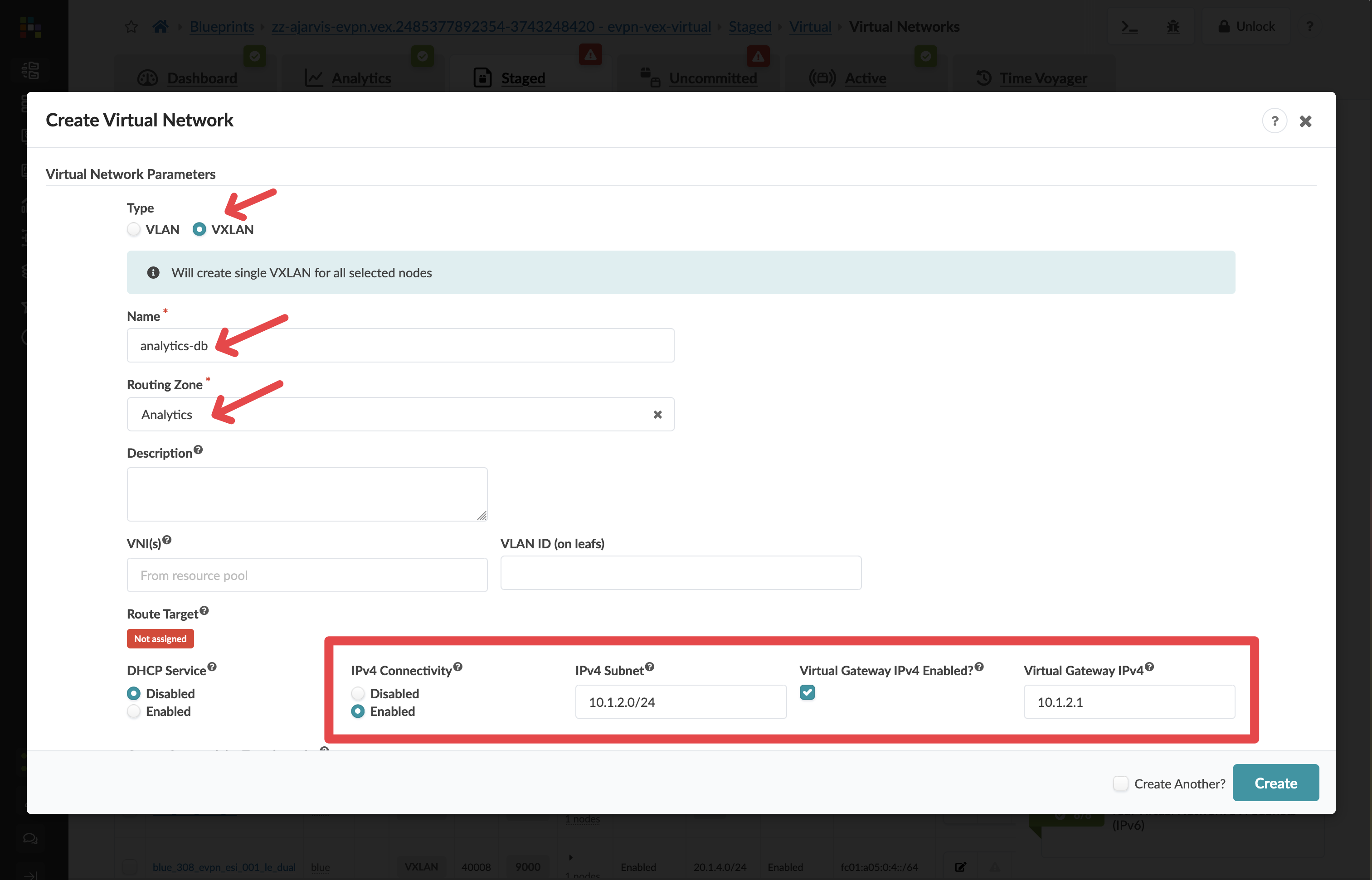 Database tier network configuration