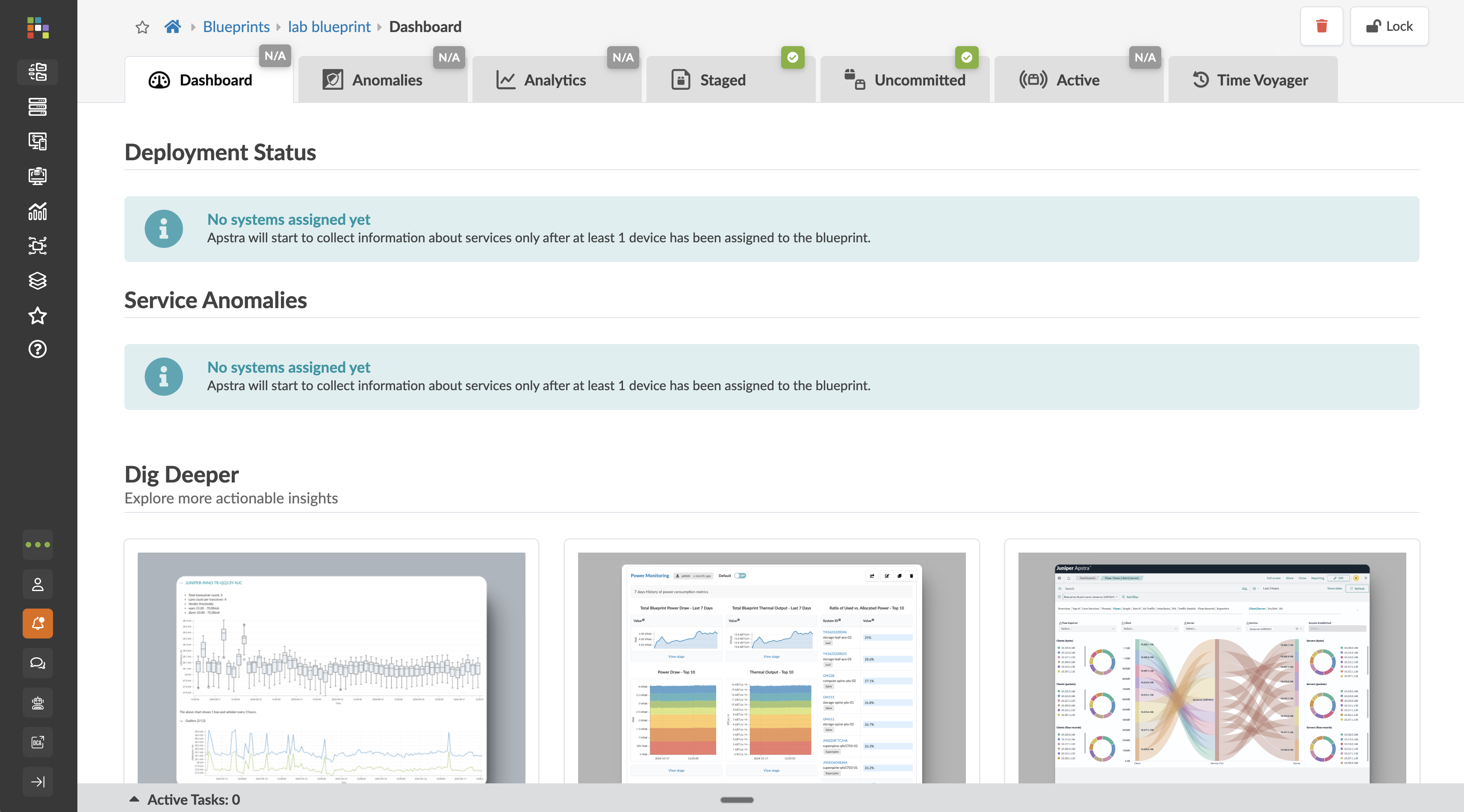 Blueprint dashboard overview