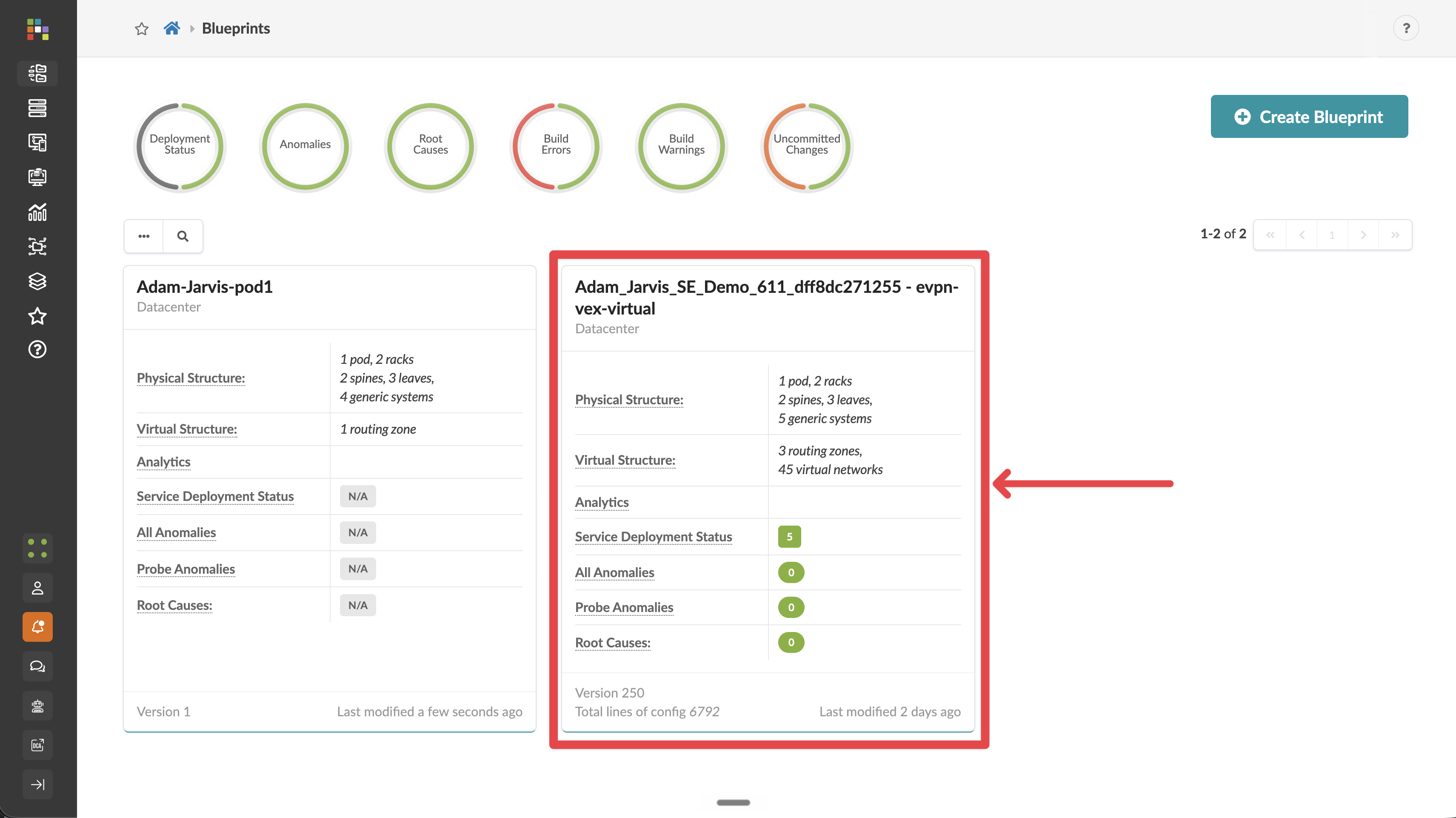 Blueprint Dashboard