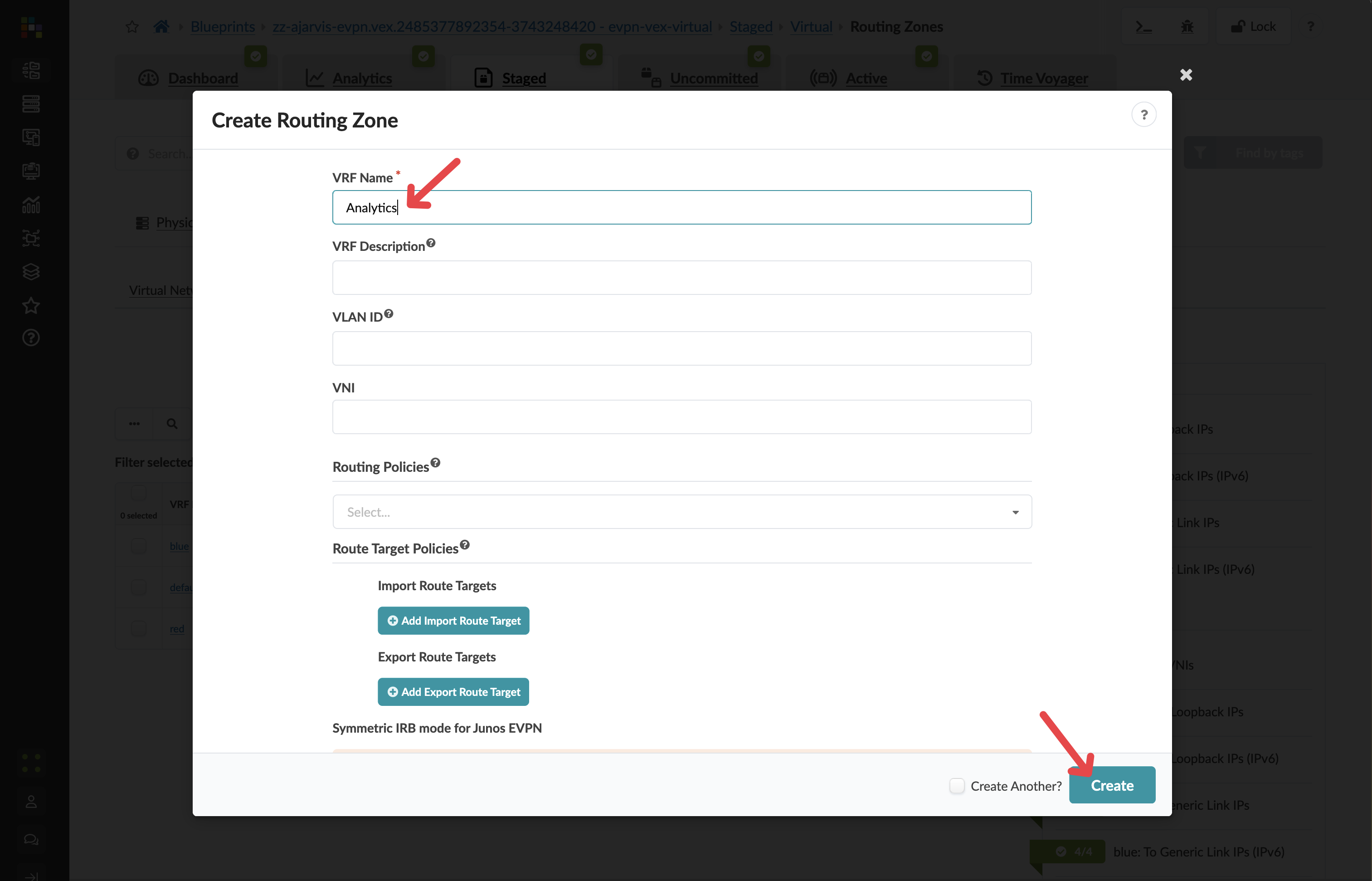 Routing Zone Details