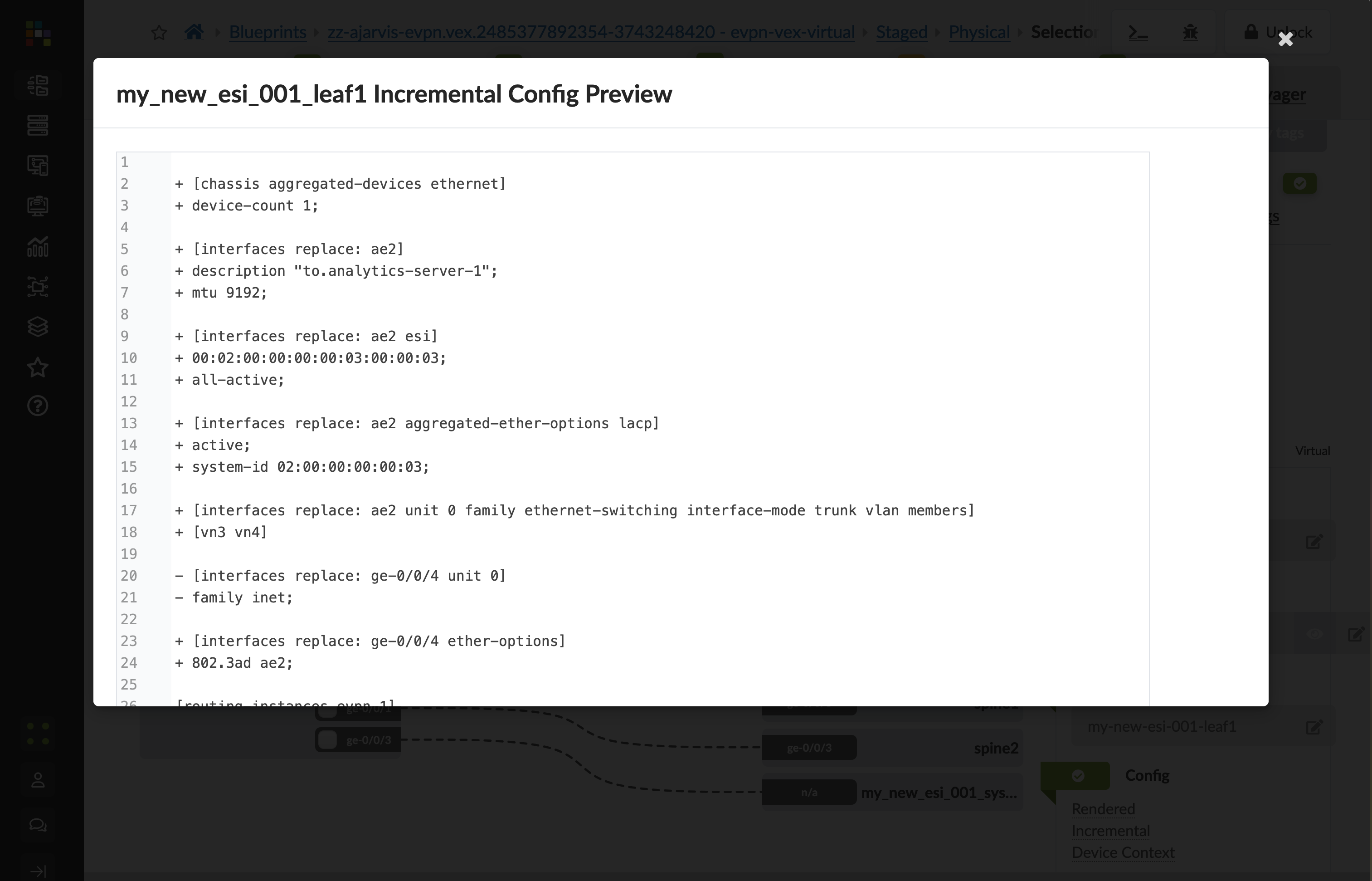 Incrimental Configuration Tab