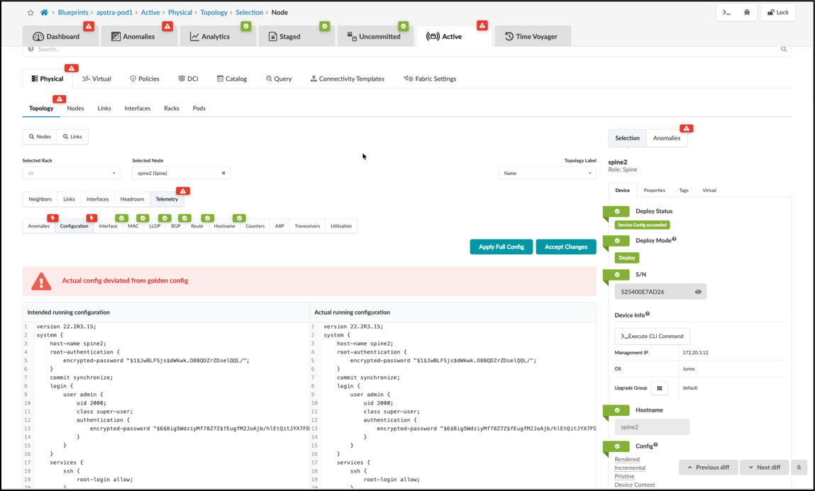 config deviation