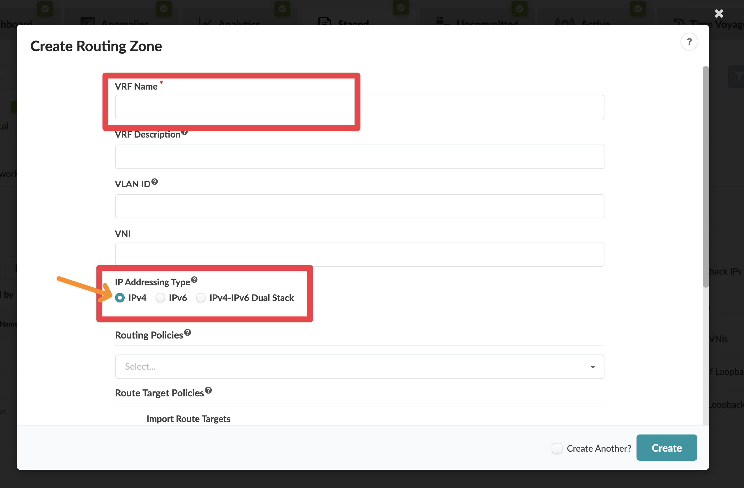 Routing Zone Details