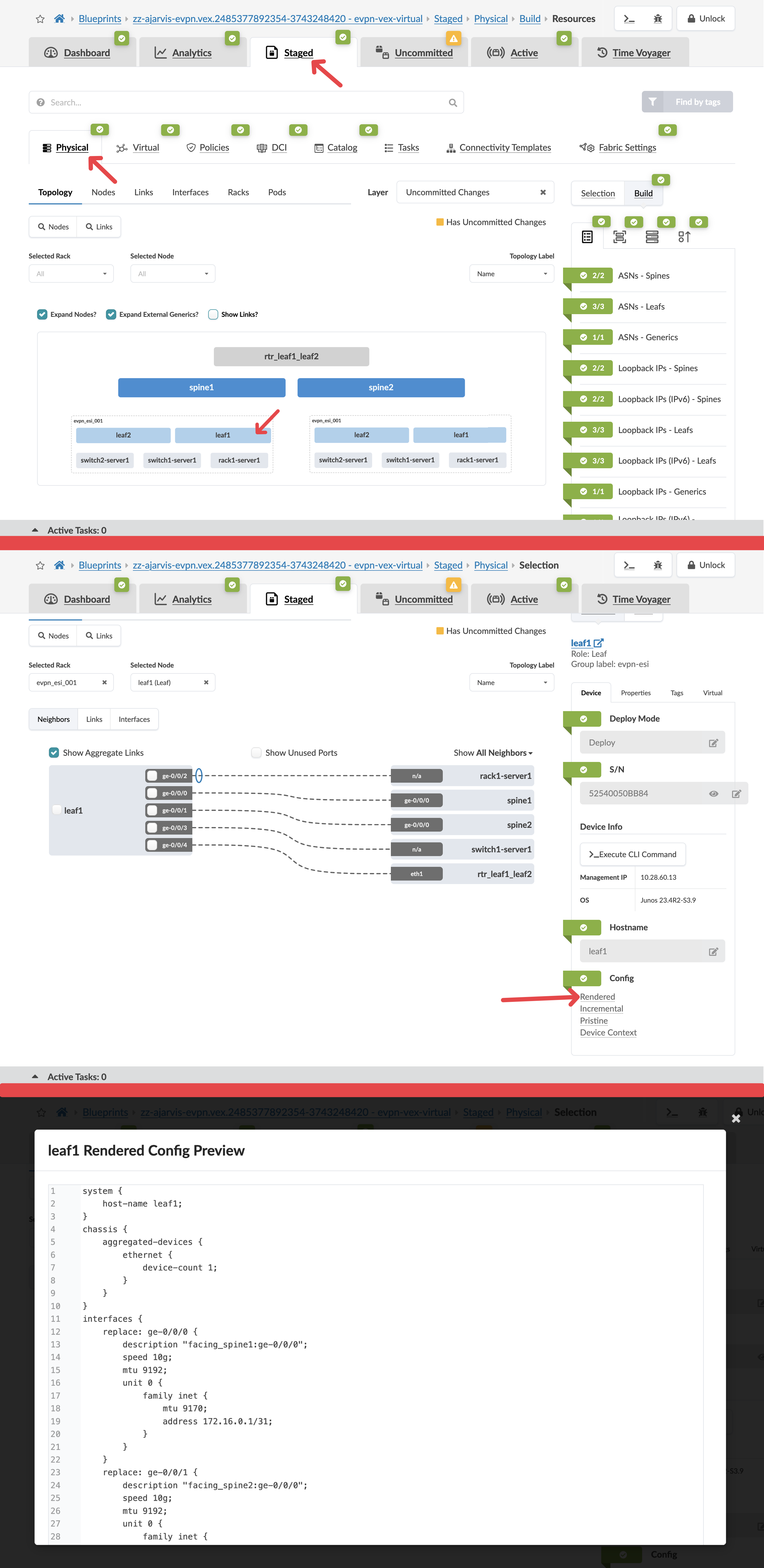 Rendered Configuration Tab